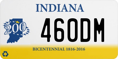 IN license plate 460DM