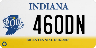 IN license plate 460DN