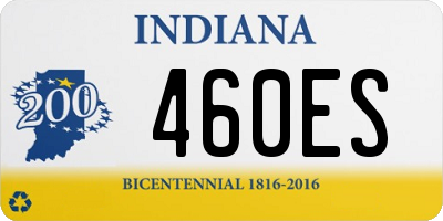 IN license plate 460ES