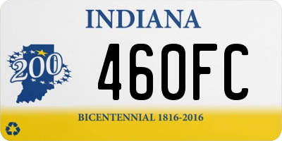 IN license plate 460FC