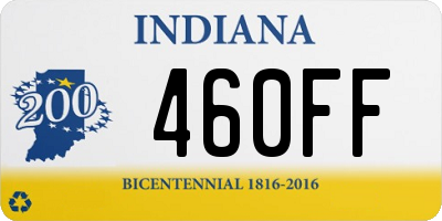 IN license plate 460FF