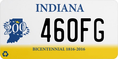 IN license plate 460FG