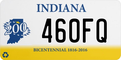 IN license plate 460FQ