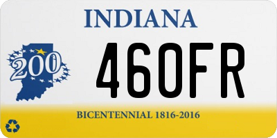 IN license plate 460FR