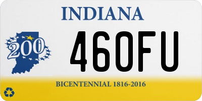 IN license plate 460FU