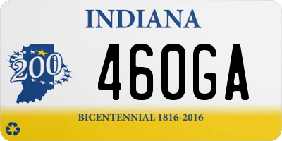 IN license plate 460GA