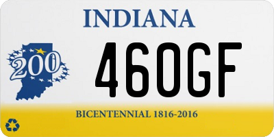 IN license plate 460GF