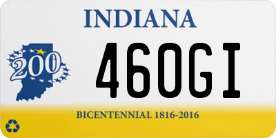 IN license plate 460GI