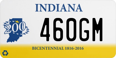 IN license plate 460GM