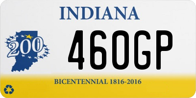 IN license plate 460GP