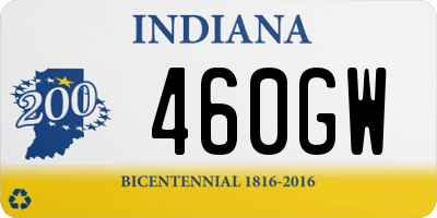 IN license plate 460GW