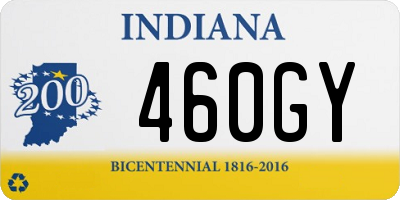 IN license plate 460GY