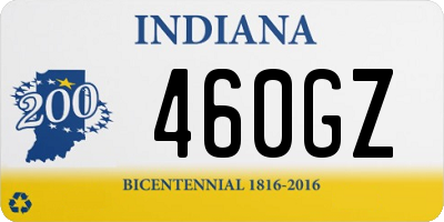 IN license plate 460GZ