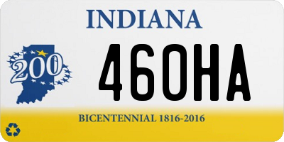 IN license plate 460HA