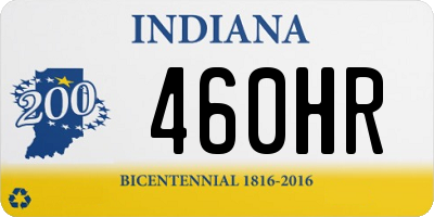 IN license plate 460HR