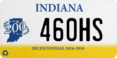 IN license plate 460HS