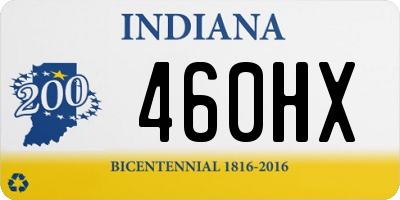 IN license plate 460HX