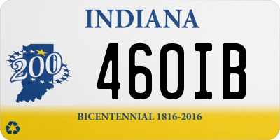 IN license plate 460IB