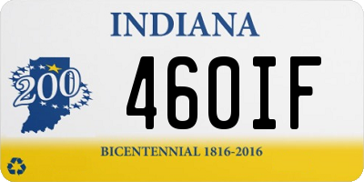 IN license plate 460IF