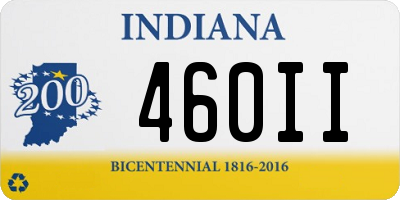 IN license plate 460II