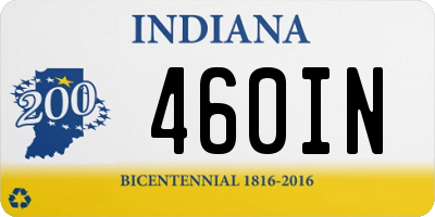 IN license plate 460IN
