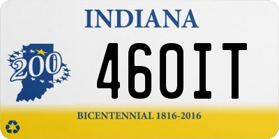 IN license plate 460IT