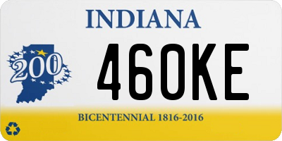 IN license plate 460KE