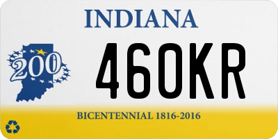 IN license plate 460KR