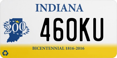 IN license plate 460KU