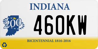 IN license plate 460KW