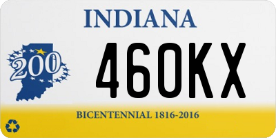 IN license plate 460KX