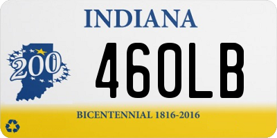 IN license plate 460LB