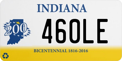 IN license plate 460LE