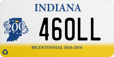 IN license plate 460LL