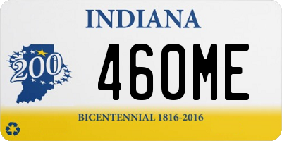 IN license plate 460ME