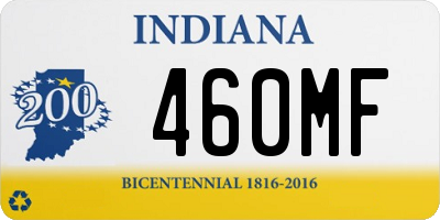 IN license plate 460MF