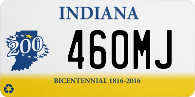 IN license plate 460MJ