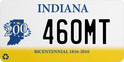 IN license plate 460MT