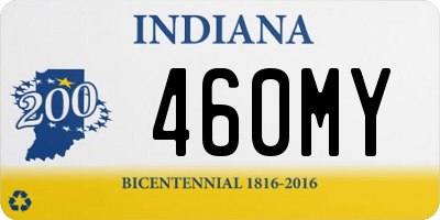 IN license plate 460MY
