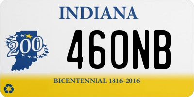 IN license plate 460NB