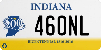 IN license plate 460NL