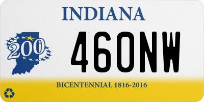 IN license plate 460NW