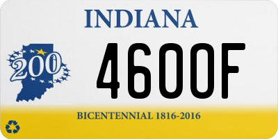 IN license plate 460OF