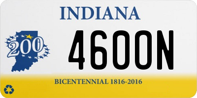 IN license plate 460ON
