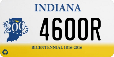 IN license plate 460OR