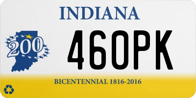 IN license plate 460PK