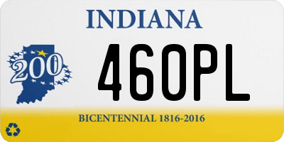 IN license plate 460PL