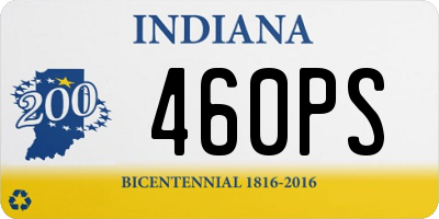 IN license plate 460PS