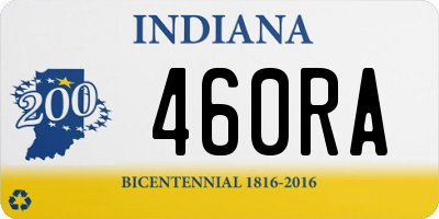 IN license plate 460RA