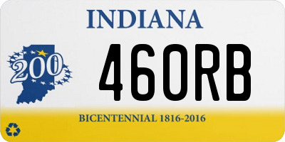 IN license plate 460RB